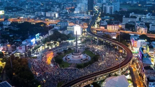 Pro-democracy demonstrators attend an anti-government protest in Bangkok, Thailand October 18, 2020.