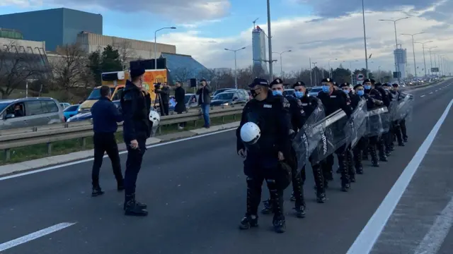 blokada, policija