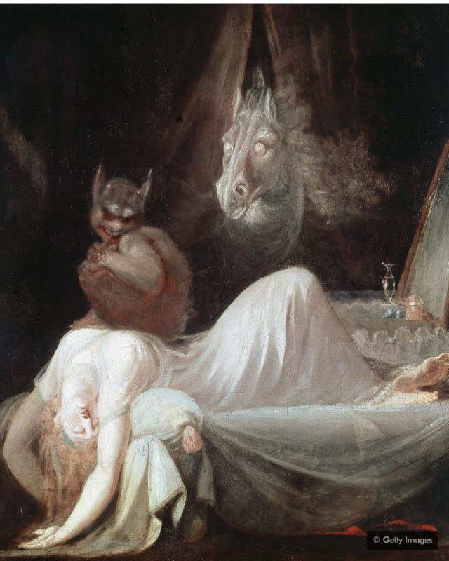 亨利·富塞利的《梦魇》(1781)是对梦最著名的描绘之一，至今仍不为人们所理解。