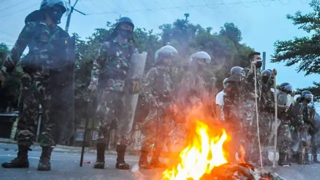 unjuk rasa di Bekasi