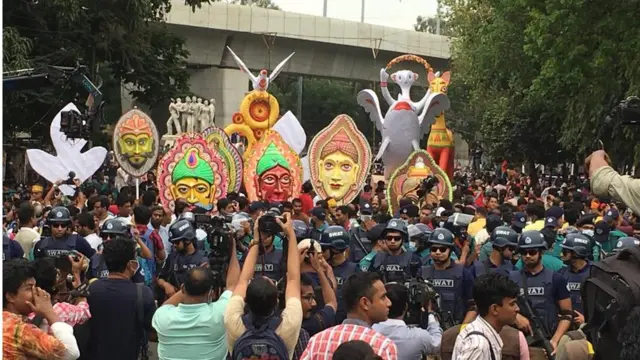 এবারের মঙ্গল শোভাযাত্রা।