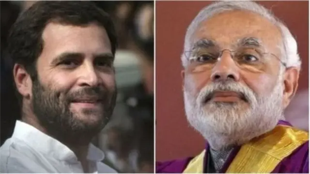 राहुल गांधी, नरेन्द्र मोदी