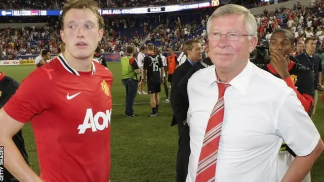 Phil Jones na Sir Alex Ferguson