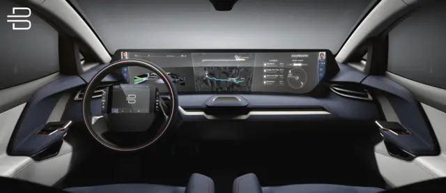 نمایشگر بایتون سرتاسر داشبورد را پوشانده است