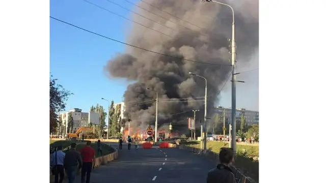 У Києві горів ринок "Колібріс"