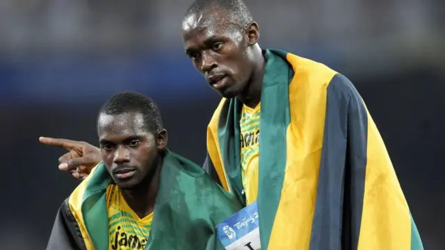 Nesta Carter y Usain Bolt