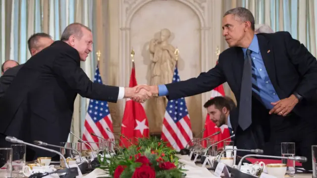 Obama iyo Erdogan oo ku kulmay madasha shirka G20