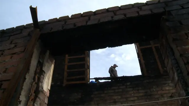 Сгоревший дом