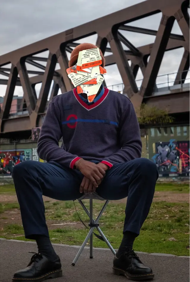 Fotomontaža zaposlenog u preduzeću za javni prevoz Londona