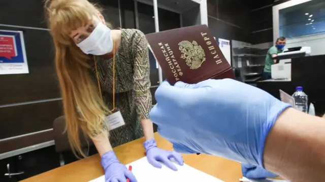 Голосование по поправкам в Конституцию РФ в аэропорту Внуково