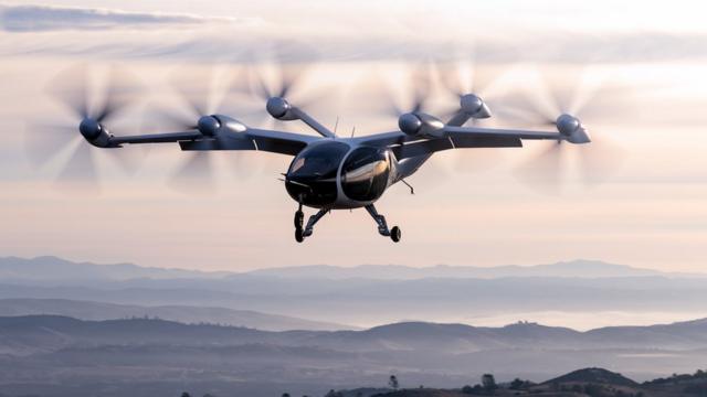 Joby Aviation's flying taxi on a test flight