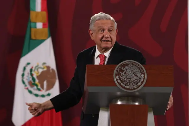 El presidente de México Andrés Manuel López Obrador.