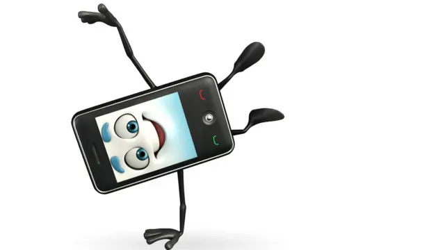 Comic de celular feliz