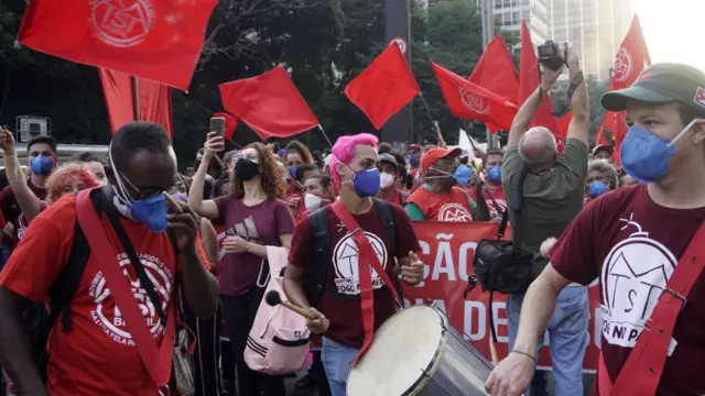 Protesto anti-Bolsonaropromoção betmotionSão Paulo