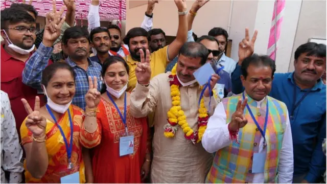 રાજકોટમાં ભાજપના ઉમેદવારોની જીત