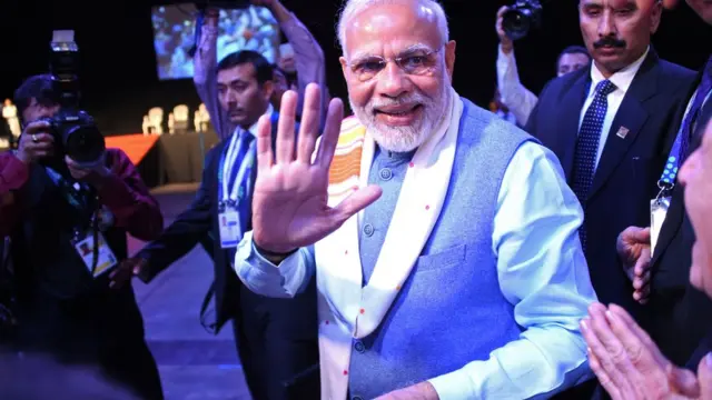 Indian Prime Minister Narendra Modi attends the "Yoga for Peace" event in Buenos Aires, on November 29, 2018,