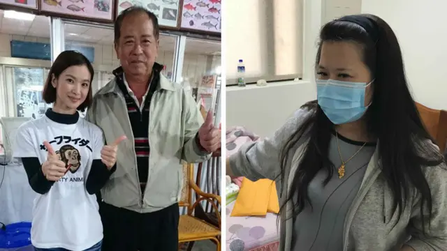 台东知名海产店“云海”的主人董进发（图右），一团17人不幸搭上出事班次，女儿董子羚相当难过。