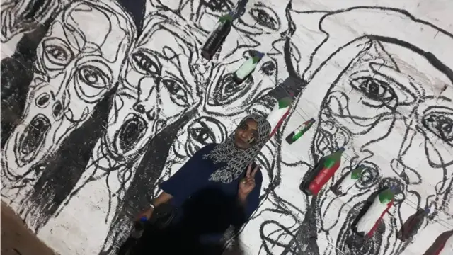 آية في إحدى الاعتصامات