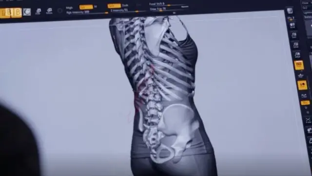 Un modelo digital de un cuerpo humano