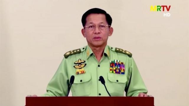 El jefe de la junta militar, Min Aung Hlaing