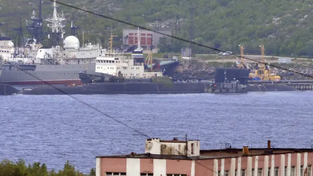 БС-136 "Оренбург" в Североморске. Снимок сделан 3 июля 2019 года