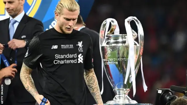 Liverpool goalkeeper Loris Karius after the Champions League final defeat by Real Madrid