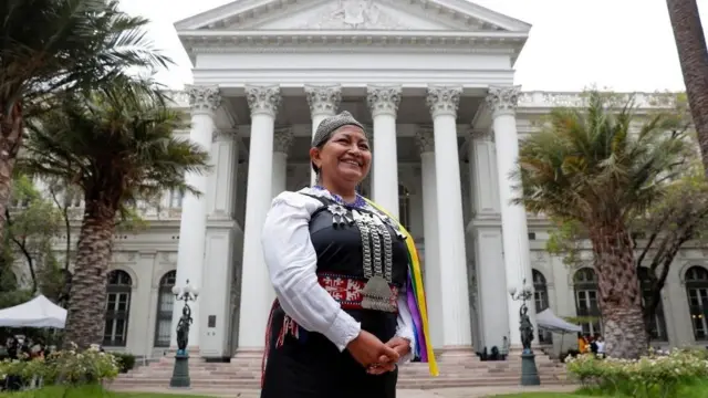 Elisa Loncón, primera presidenta de la Convención Constituyente de Chile.