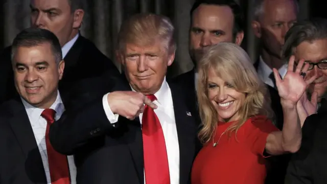 Donald Trump y Kellyanne Conway