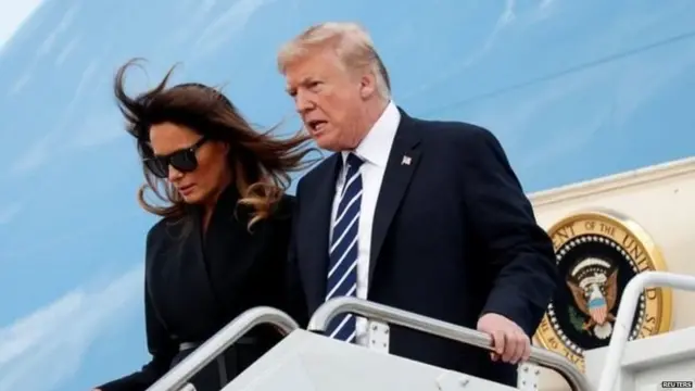 डोनल्ड ट्रंप, मेलानिया ट्रंप, अमरीका