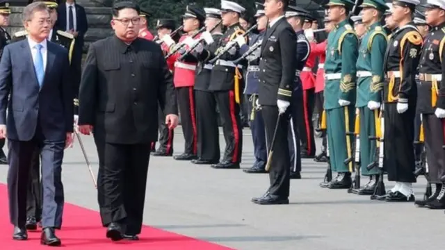 किम जोंग उन और मून जे इन