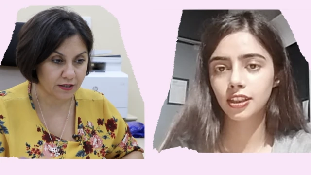 Səadət Akifqızının bu dəfə qonağı AXCP sədr müavinliyindən yenicə istefa vermis Fuad Qəhrəmanlının qızı Selcan Yağmurdur.