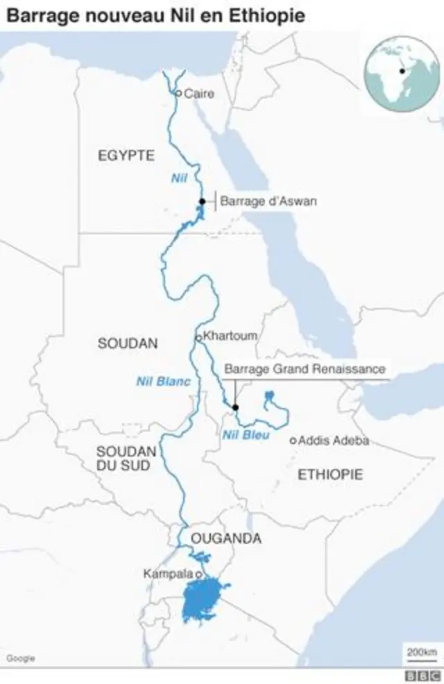 Le barrage sur le Nil que l'Ethiopie va inaugurer