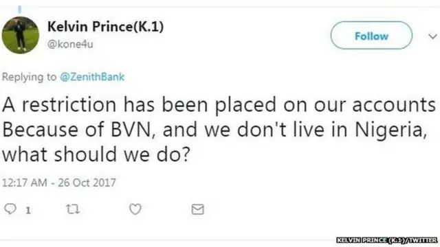 Kelvin Prince talk im own about BVN mata for social media