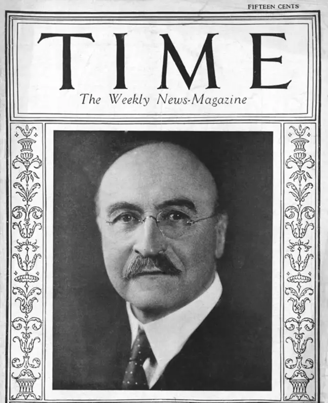 Leo Baekeland en la portada de la revista Time, en 1924.