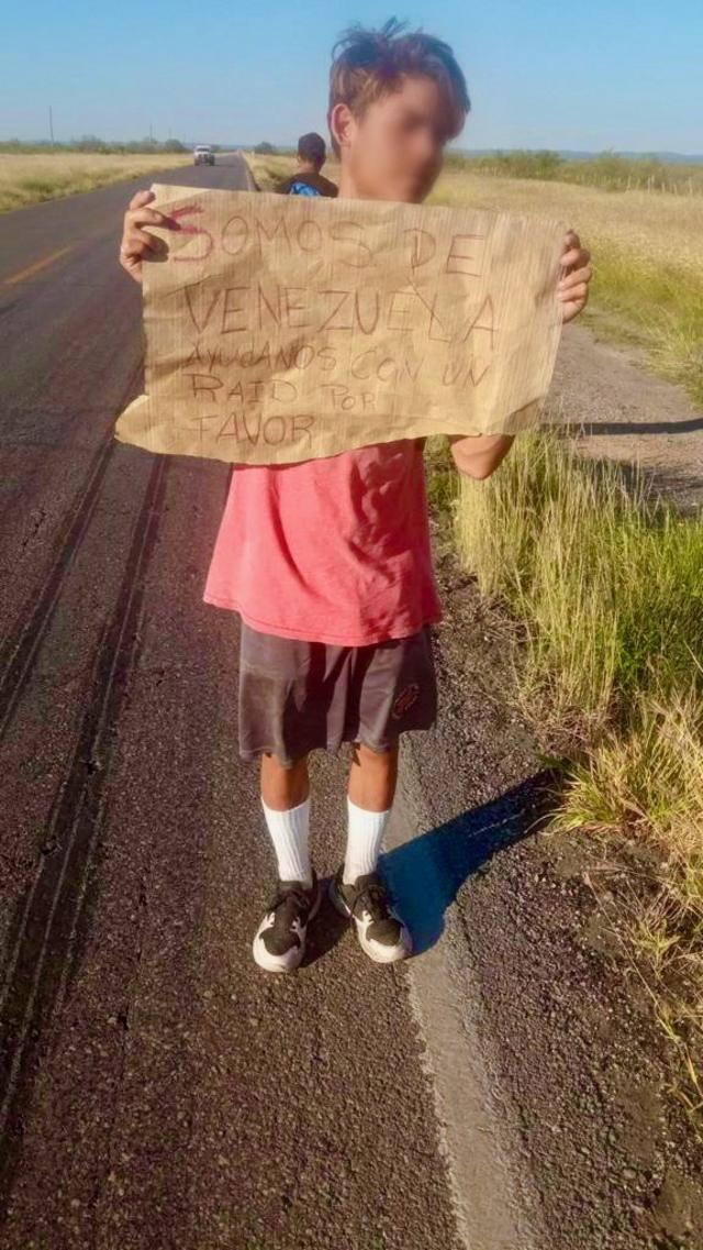 Sobrino de Milena en la carretera