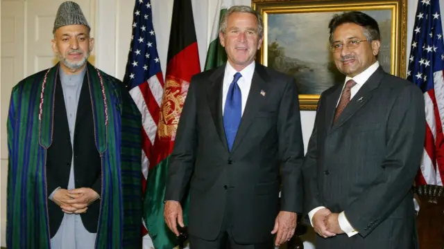 کرزی بوش مشرف