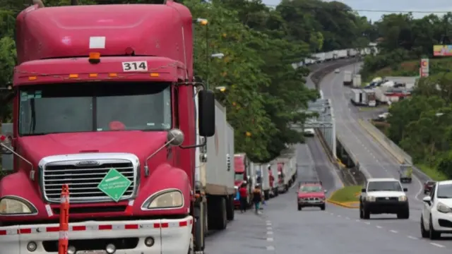 Bloqueos en la frontera de Costa Rica con Panama.