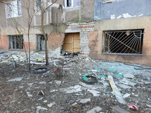 Fachada do prédio de Silvana após explosão