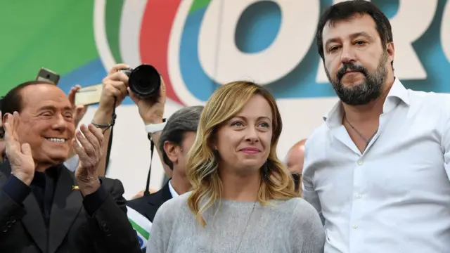 Сальвіні Мелоні та Берлусконі