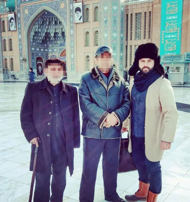 Facebook photo of Ben Tzion in Qom, Iran