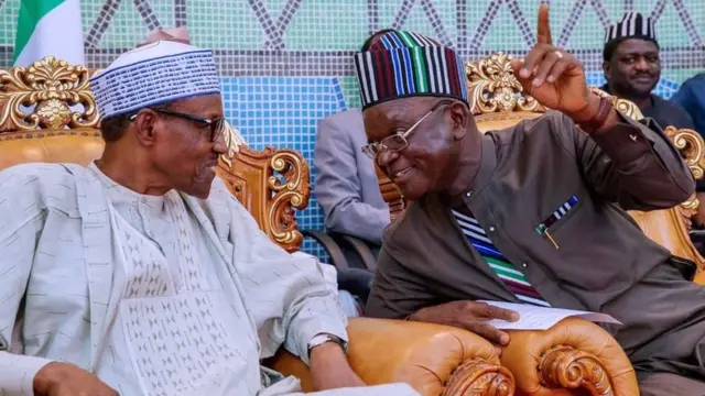 Aarẹ Buhari ati gomina Ortom n fi ọrọ Jomitoro ọrọ