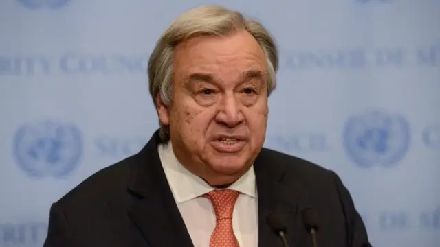 સંયુક્ત રાષ્ટ્ર મહાસચિવ અંતોનિયો ગુટેરેસ