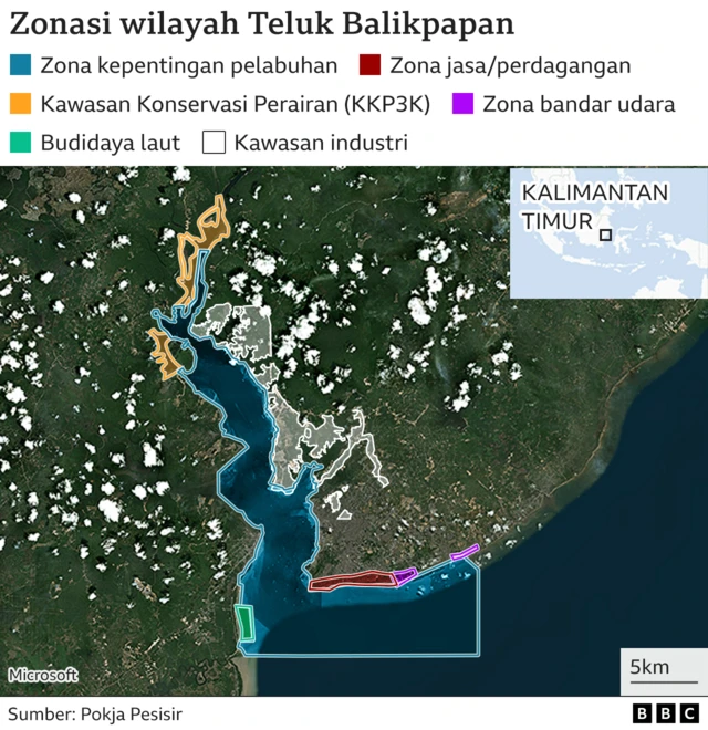 Zonasi wilayah Teluk Balikpapan berdasarkan perda Kalimantan Timur