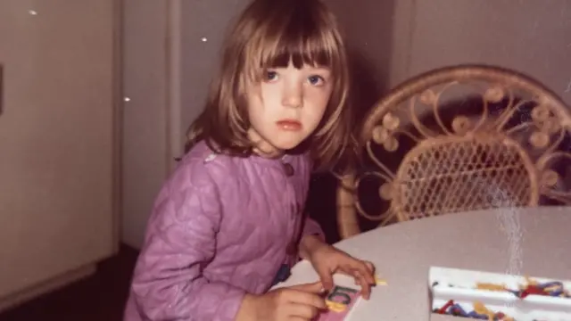 Victoria Derbyshire as a young girl