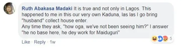 Ruth Abakasa Madaki facebook comment