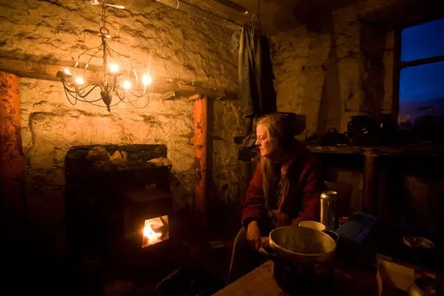 Sarah Maitland in Black Hill of Bush bothy