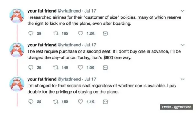 Your Fat Friend Twitter mesajları