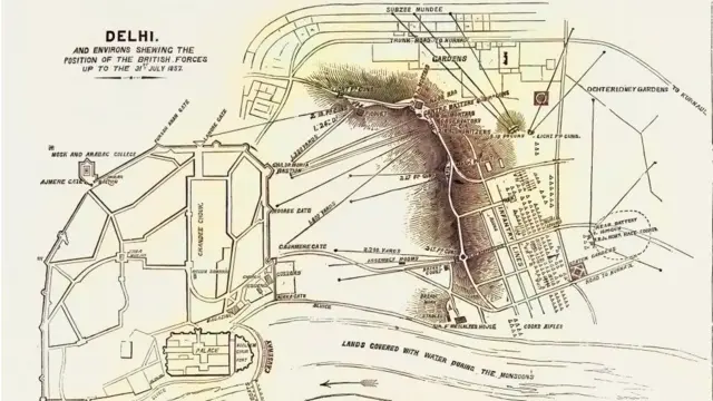 ১৮৫৭র সেপ্টেম্বর: দিল্লির বাইরে সেনা সমাবেশ করছে ব্রিটিশ বাহিনী