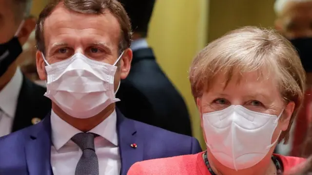 Эмманюэль Макрон и Ангела Меркель
