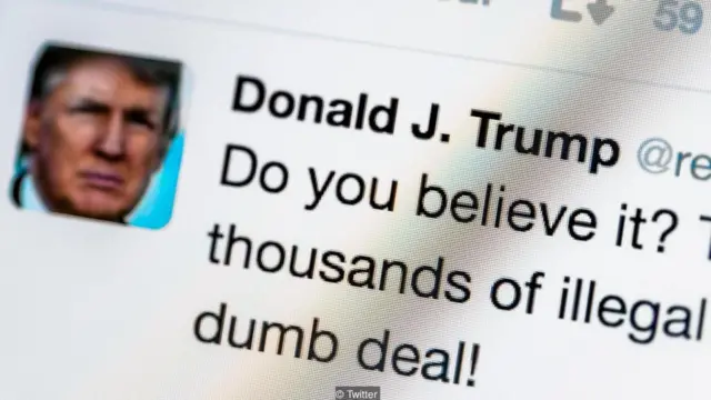 Donald Trump's twitter account